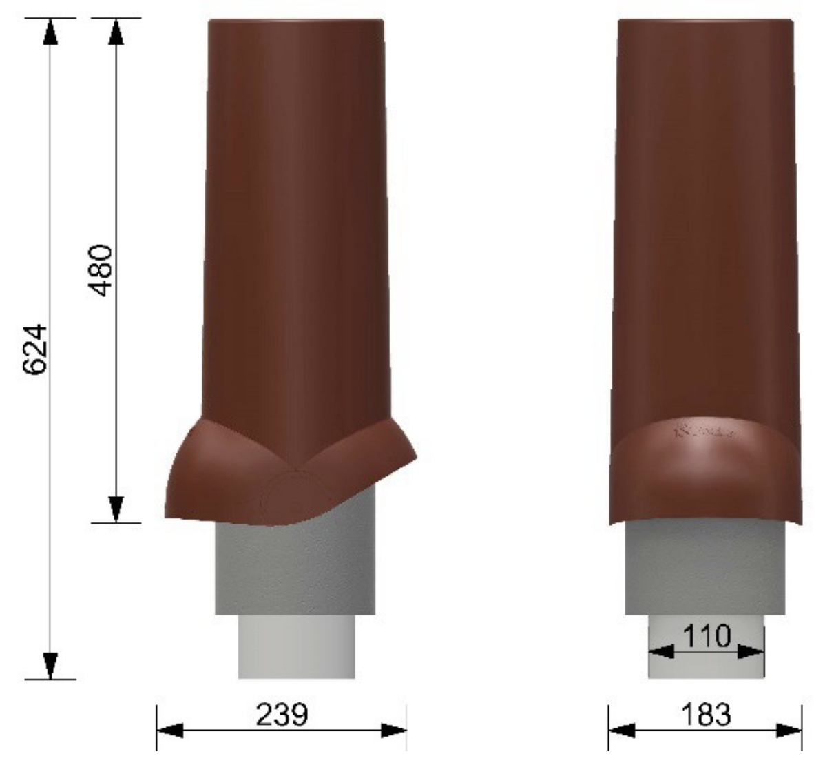 Döcke PREMIUM Выход канализационный ИЗЛ-110/500/ труба